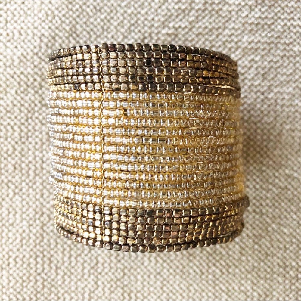 Gold Tone Beaded Bracelet